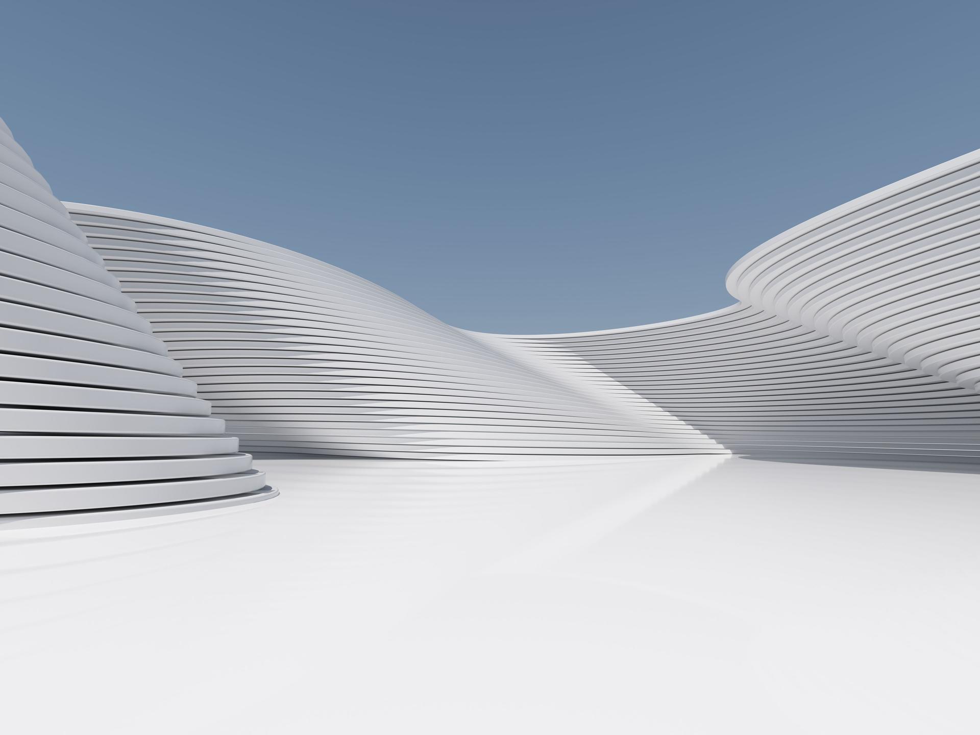 3D rendering exhibition background